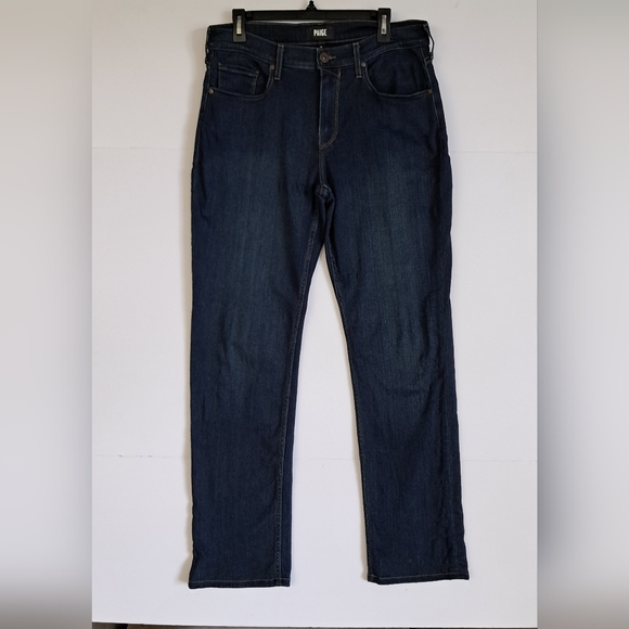 PAIGE Men's Deep Indigo Straight Jeans - Picture 1 of 10